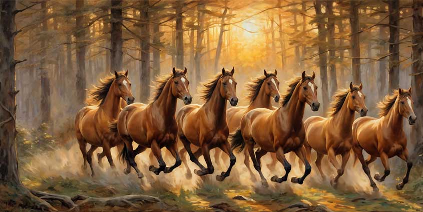 7 Horse Painting Vastu Direction South